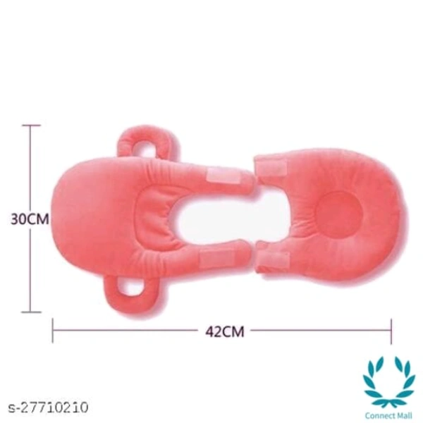 Baby Feeding Nursing Pillow With Bottle Holder  - Pink - Free Size, Baby Pink, PolyCotton, Babby Feeding Pillow With Bottle Cover, Pack Of:1
